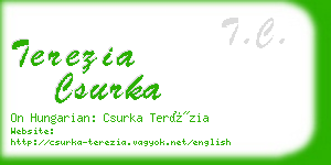 terezia csurka business card